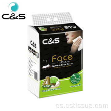 Biodegradable 120 hojas 4 capas de tejido facial suave